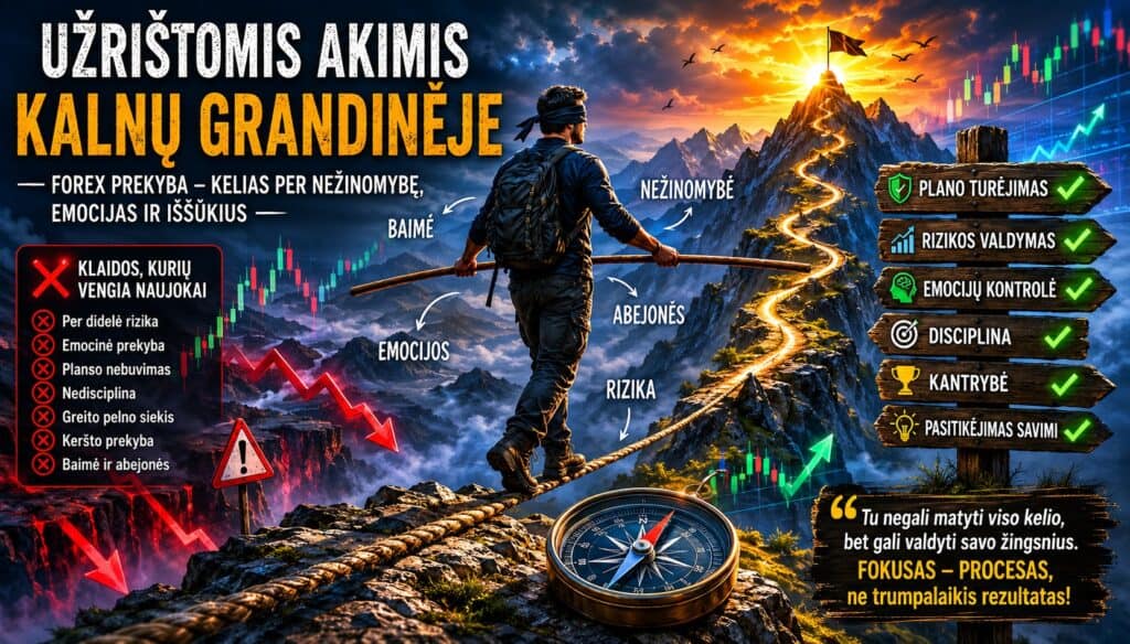 Užrištomis akimis kalnų grandinėje