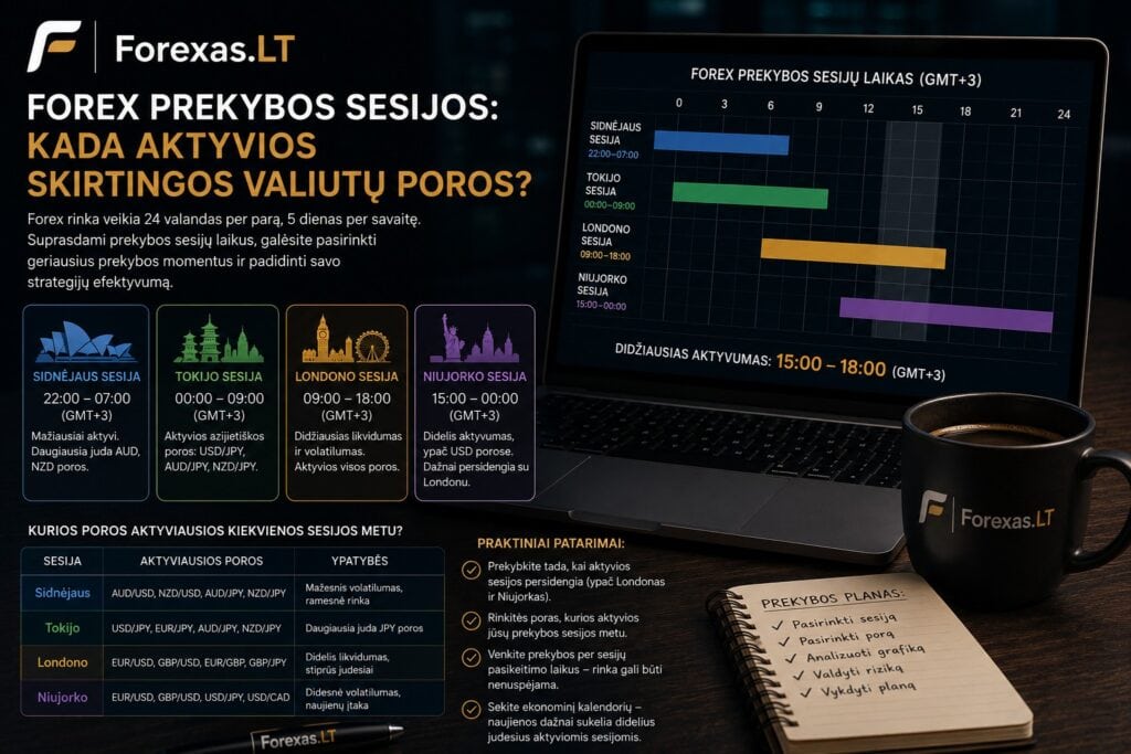 Forex prekybos sesijos