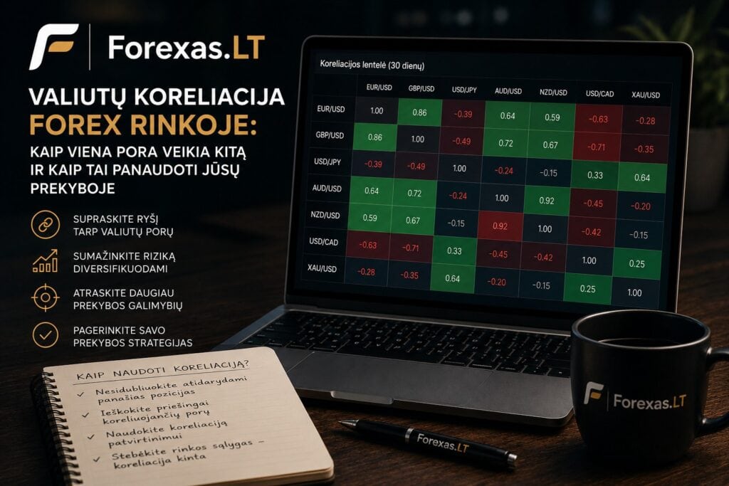Valiutų koreliacija Forex rinkoje